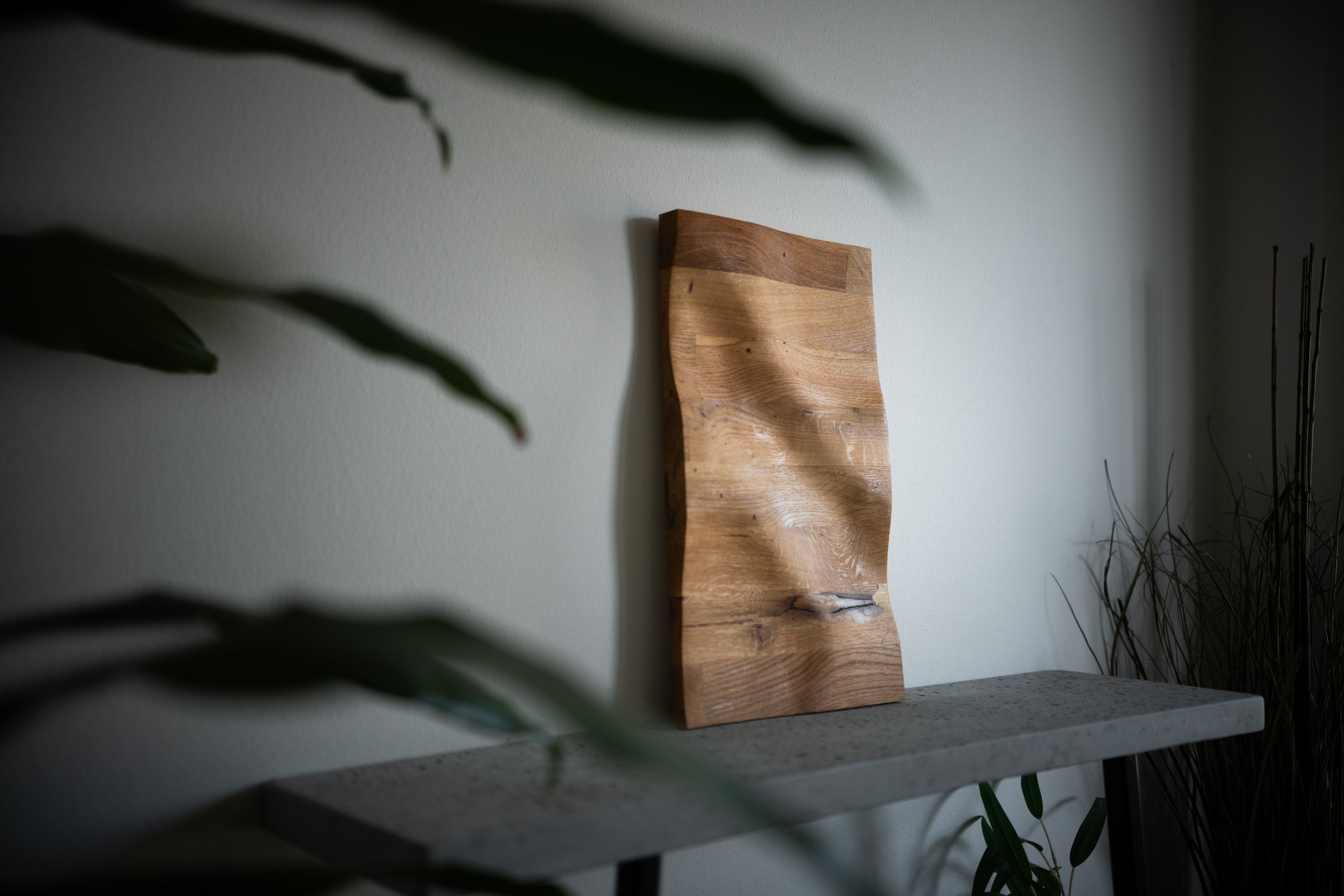 Vågor Trätavla Ek | Liten/Mellan - 38 x 25 cm