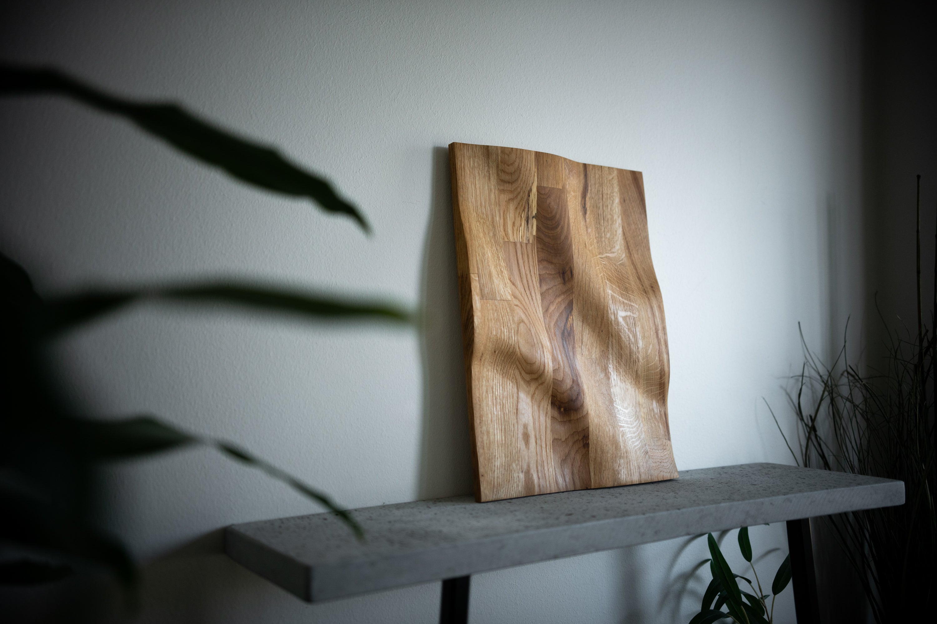 Vågor Trätavla Ek | Mellan - 40 x 30 cm