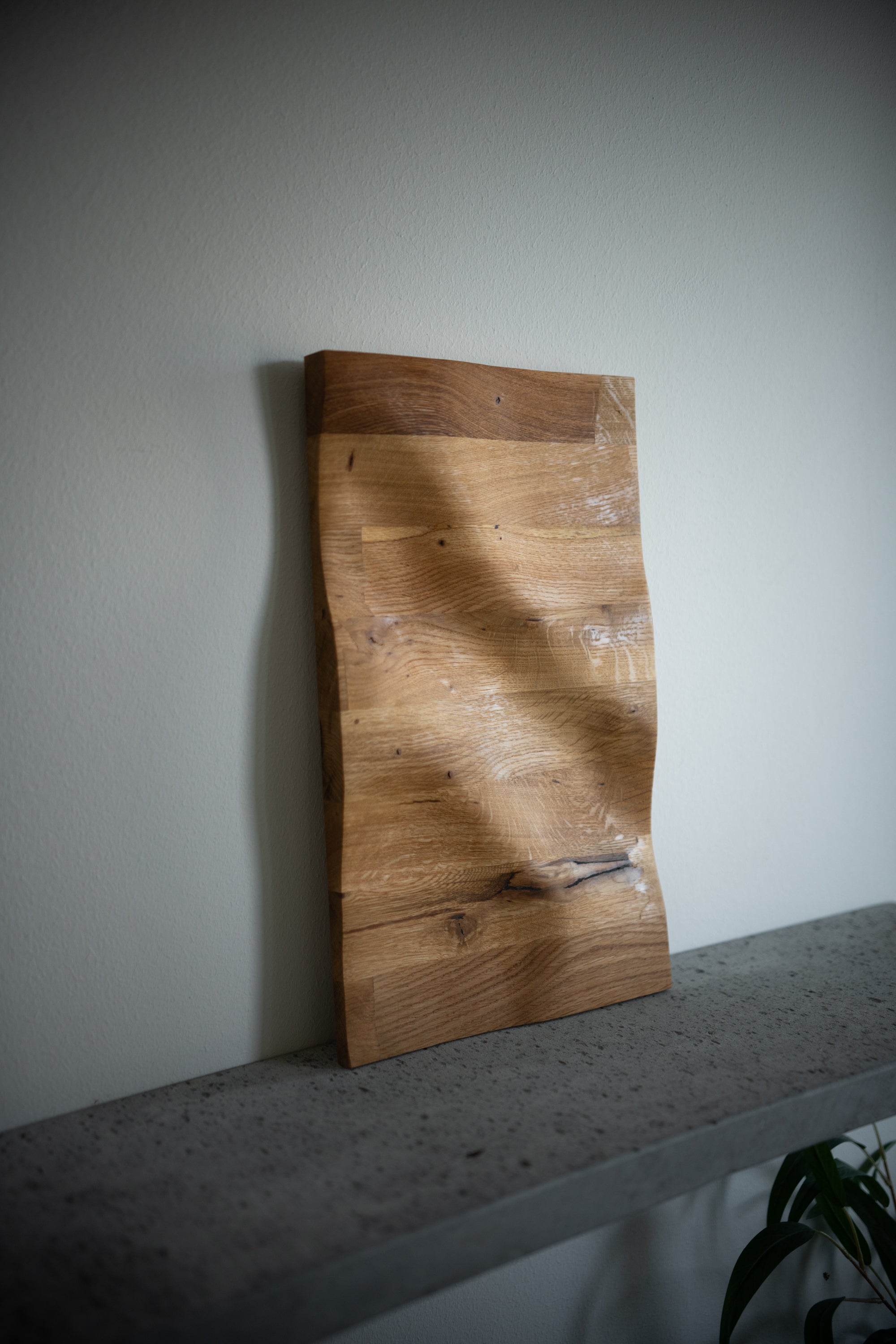 Vågor Trätavla Ek | Liten/Mellan - 38 x 25 cm